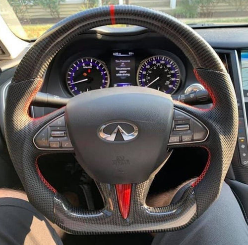 Carbo Fiber Steering Wheel for Infiniti Q60/Q70